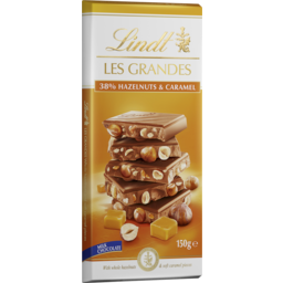 Photo of Lindt Les Grandes Milk Chocolate Hazelnuts & Caramel 150g