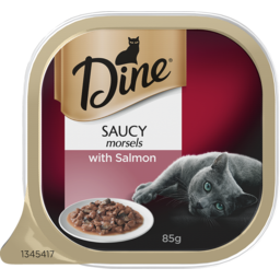 Photo of Dine Cat Food Classic Salmon in a Seafood Sauce 85g