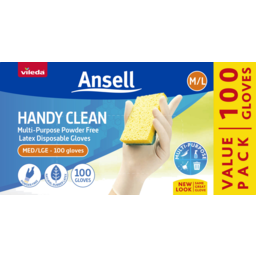 Photo of Ansell Handy Clean Multipurpose Disposable Gloves 100 Pack