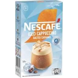 Photo of Nescafe Iced Salted Caramel Cappuccino Coffee Sachets 8 Pack 128g