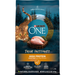 Photo of Purina One Cat Food Dry True Instinct Natural Grain Free Pet Food with Real Chicken