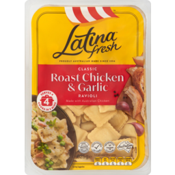 Photo of Latina Fresh Roast Chicken & Garlic Ravioli Fresh Pasta 625g