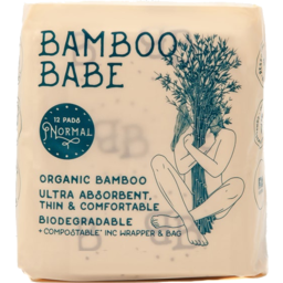Photo of BAMBOO BABE Biodegradable Pads Normal 12