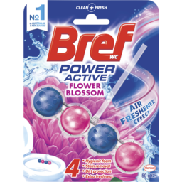 Photo of Bref Power Active Flower Blossom Rim Block Toilet Cleaner 50g