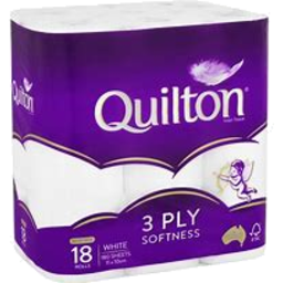 Photo of Quilton 3ply Toilet Paper 18 pack