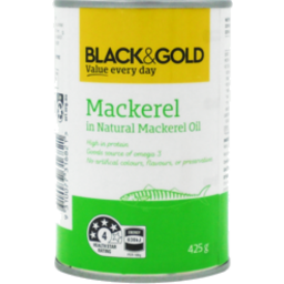 Photo of Black & Gold Mackrl In Nat Oil