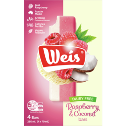 Photo of Weis Dairy Free Raspberry & Coconut Bars 4 Pack