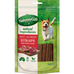 Photo of Nature's Gift Dog Treats Straps Beef With Liver 150g 150g