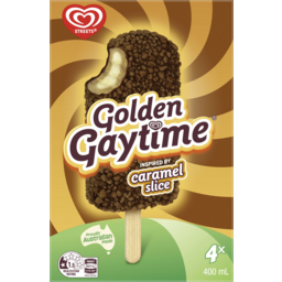 Photo of Streets Golden Gaytime Inspired By Caramel Slice Ice Cream 4 Pack