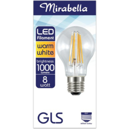 Photo of Mirabella Gls Led Filament Warm White Brightness 1000 Lumens 8 Watt Bayonett Cap Single Pack