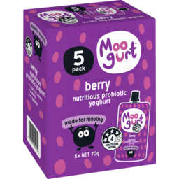 Photo of Moogurt Suckies Berry Yoghurt Pouch 5 Pack