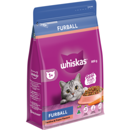 Photo of Whiskas Furball 1+ Years Adult Dry Cat Food Sardine & Prawn Flavours Bag