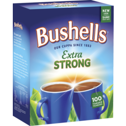Photo of Bushells Extra Strong Tea Bags 100 Pack 200g