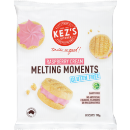Photo of Kez's Kitchen Gluten Free Melting Moments Raspberry Cream 190g