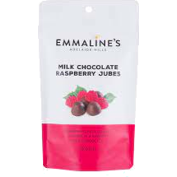 Photo of Emmaline's Milk Chocolate Raspberry Jubes 250g