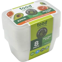 Photo of Disposable Plastic Food Containers Rectangle 300 ml 8-pack