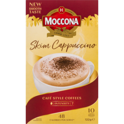 Photo of Moccona Skim Cappucino Cafe Style Coffee Sachets 10 Pack 122g
