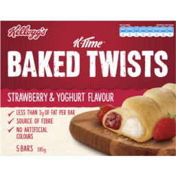 Photo of Kelloggs K-Time Baked Twists Strawberry & Yoghurt Flavour 5 Pack