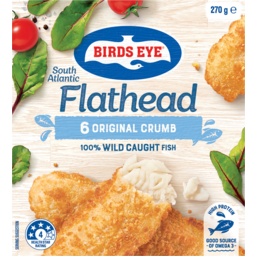 Photo of Birds Eye Southern Atlantic Flathead In A Delicious Original Crumb Fish Portions 6 Pack 270g