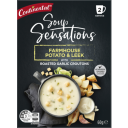 Photo of Continental Soup Sensations Farmhouse Potato & Leek with Roasted Garlic Croutons 60gm