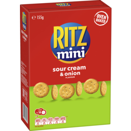 Photo of Ritz Sour Cream & Onion Mini Crackers 155g
