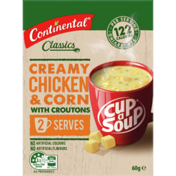 Photo of Continental Classics Cup A Soup Creamy Chicken & Corn With Croutons 60 G 60g
