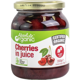 Photo of ABSOLUTE ORGANIC:AO Cherries In Juice 350g