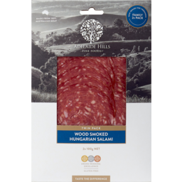 Photo of Adelaide Hills Fine Foods Wood Smoked Hungarian Salami Twin Pack 2x100g