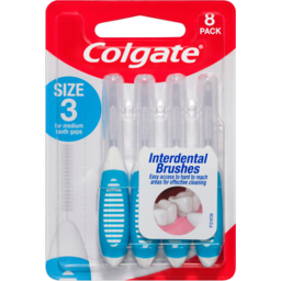 Photo of Colgate Interdental Brushes Size 3 For Medium Tooth Gaps 8 Pack