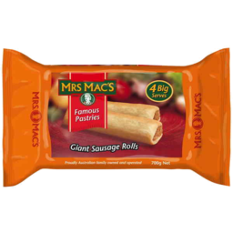 Photo of Mrs Macs Sausage Roll Giant 4pk700gm