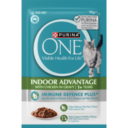 Photo of Purina One Indoor Advantage Chicken In Gravy Cat Food Pouch