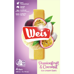 Photo of Weis Ice Cream Passionfruit Coconut 4pk