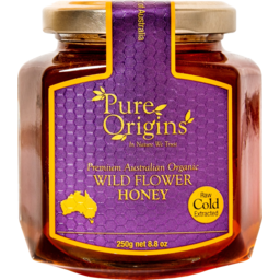 Photo of Pure Origins Premium Australian Wild Flower Organic Honey Jar 250g