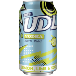 Photo of Udl Vodka Lemon, Lime & Soda 375ml