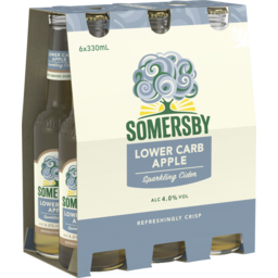 Photo of Somersby Lower Carb Apple Cider Bottle 330ml 6 Pack