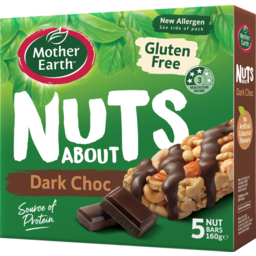 Photo of Mother Earth Nuts About Dark Choc Gluten Free 160g 5pk