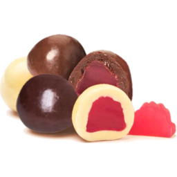Photo of Just Sweets Assorted Chocolate Raspberries 350g