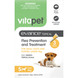 Photo of Vitapet Evance Dog Flea Treatment Under 4kg 