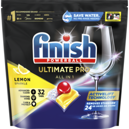 Photo of Finish Ultimate Pro Dishwashing Tablets Lemon Sparkle 32 Pack