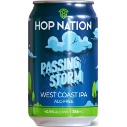 Photo of Hop Nation Passing Storm West Coast IPA Alc-Free Can