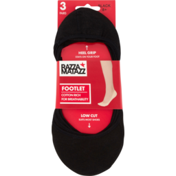Photo of Razzamatazz Footlet With Heel Grip 8+ 3 Pack 3 Pack
