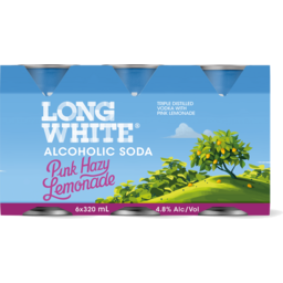 Photo of Long White Pink Hazy Lemonade Cans