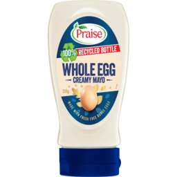 Photo of Praise Free Range Real Whole Egg Creamy Mayonnaise Squeeze 335g