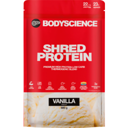 Photo of Bsc Body Science Vanilla Flavour Shred Protein Powder 800g