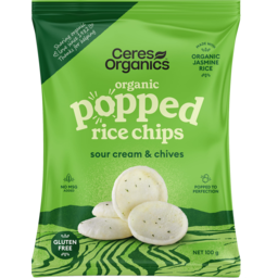 Photo of Ceres Organics Sour Cream & Chives Popped Rice Chips