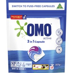 Photo of Omo Active 3 In 1 Laundry Liquid Capsules 17 Pack 357g