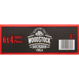 Photo of Woodstock 5% Bourbon & Cola 6x4x440ml Cans