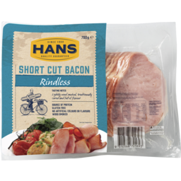 Photo of Hans Short Cut Bacon Rindless 750g