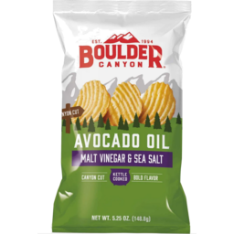 Photo of Boulder Avocado Oil Kettle Chips Malt Vinegar & Sea Salt