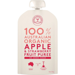 Photo of Australian Organic Food Co Puree Apple &Strawberry